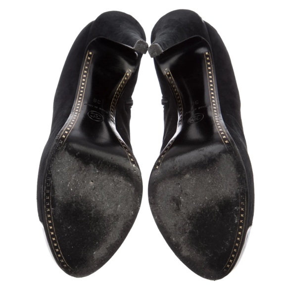Chanel CC Platform Cap-Toe Booties size 38 - Picture 3 of 5